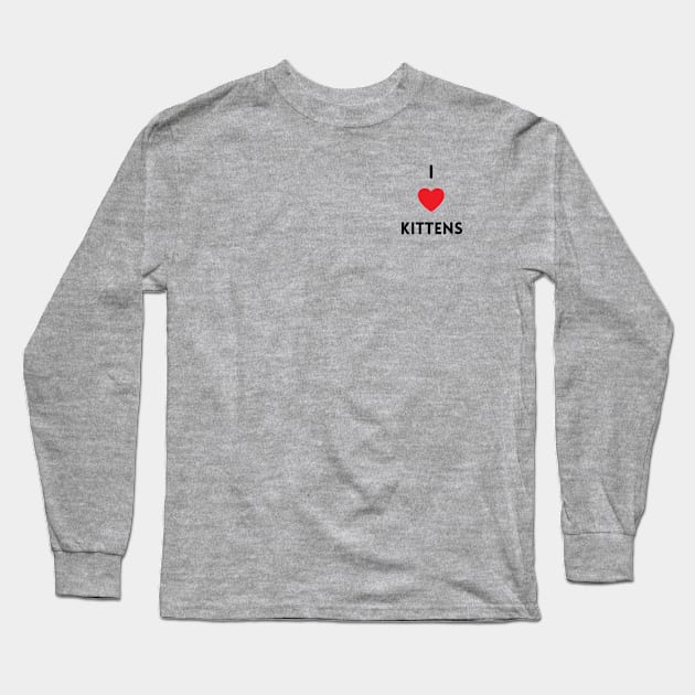 I Heart Kittens Long Sleeve T-Shirt by LylaLace Studio